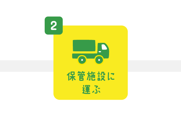 保管施設に運ぶ